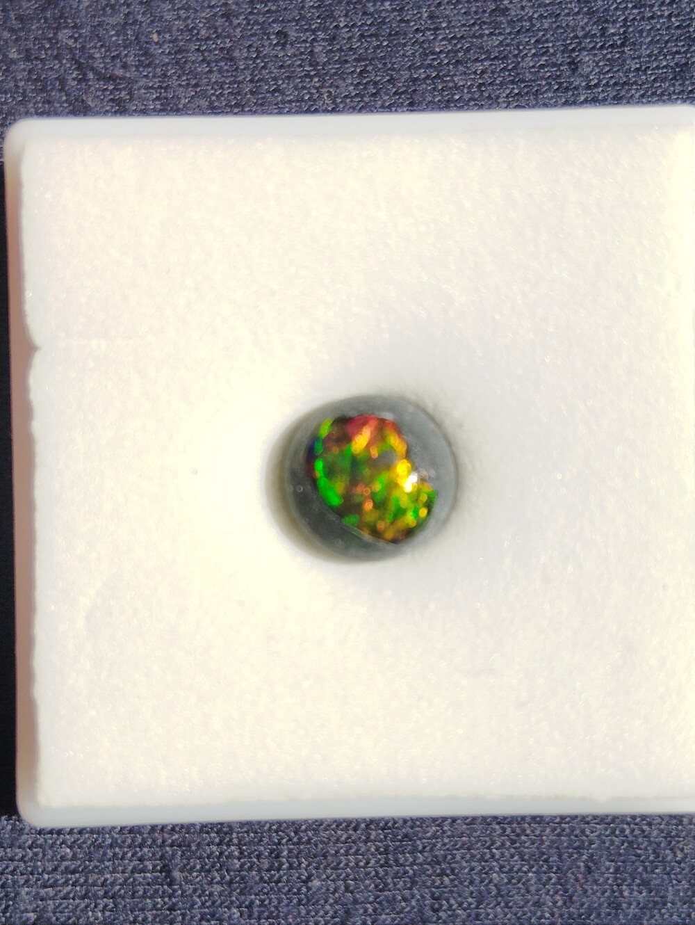 Natural Crystal Opal In Reconstituted Matrix 8mm Cabochon